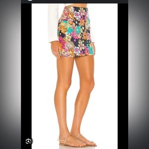 NWT Lovers and Friends Brandy Sequin Floral Mini Skirt